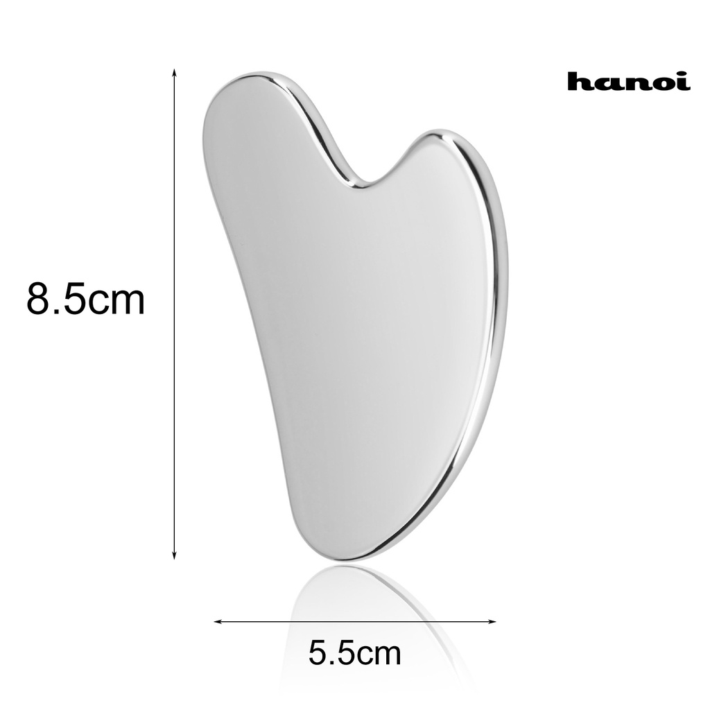 HQTM_Guasha Scraper Heart Shape Wrinkle Removing Skin-Friendly Stainless Steel Skin Massage Relax Guasha Board for Home