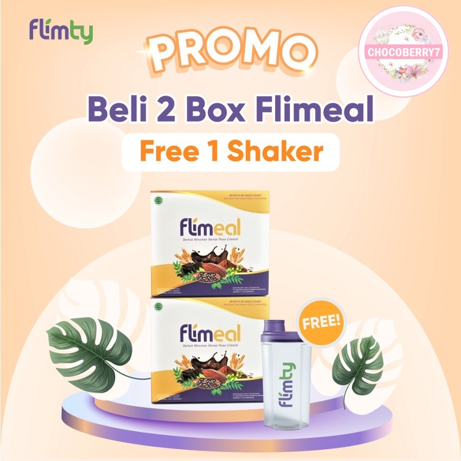 Flimeal Meal Replacement by Flimty Beli 2 Box Free Shaker