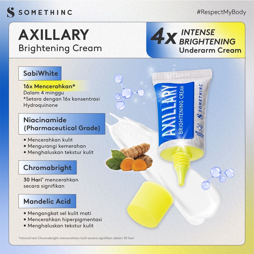 BPOM SOMETHINC Axillary Brightening Cream Pencerah Pemutih Ketiak Selangkangan Lutut Area Lipatan