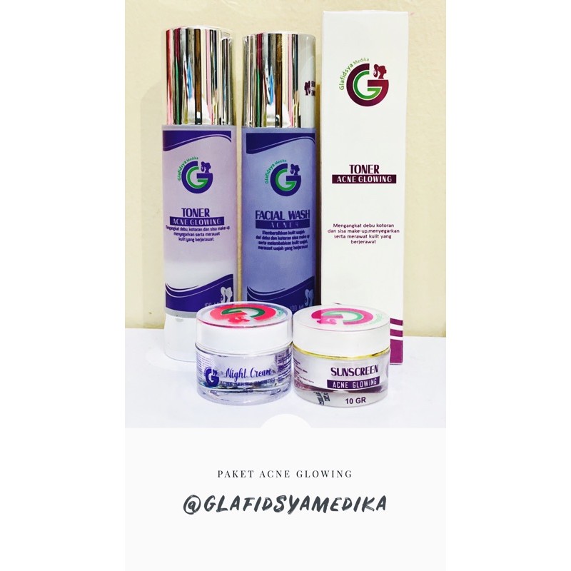 JUAL RUGI PAKET ACNE GLOWING GLAFIDSYA MEDIKA