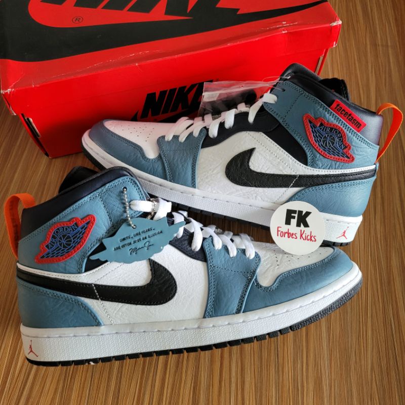 Air Jordan 1 Mid Fearless Facetasm || clot wolf grey maison smoke grey