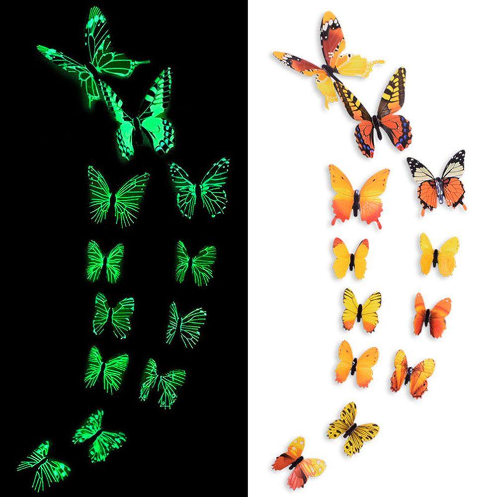 Suyo 12PCS / Set Stiker Butterfly 3D Untuk Dekorasi Rumah