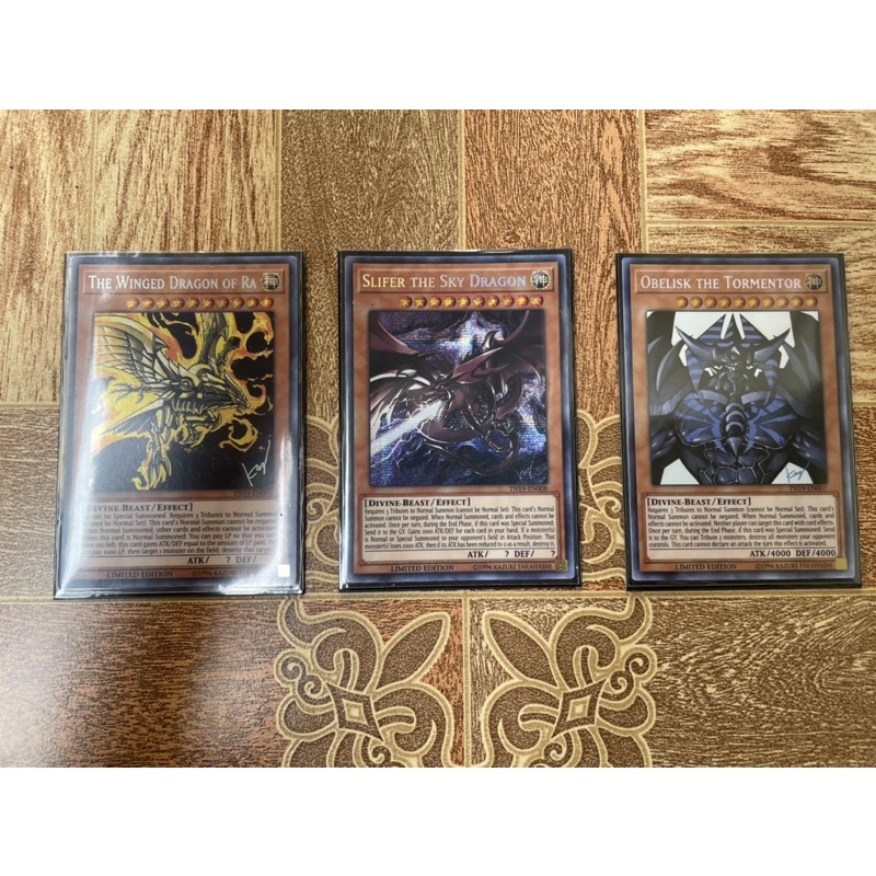 Yugioh paket Dewa Mesir The Winged, Slifer, Obelisk Prismatic Secret Rare Original -TN19