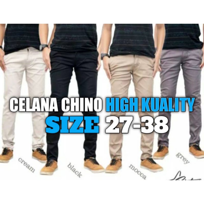 Celana Chino skinny Kancing Slimfit Premium Original