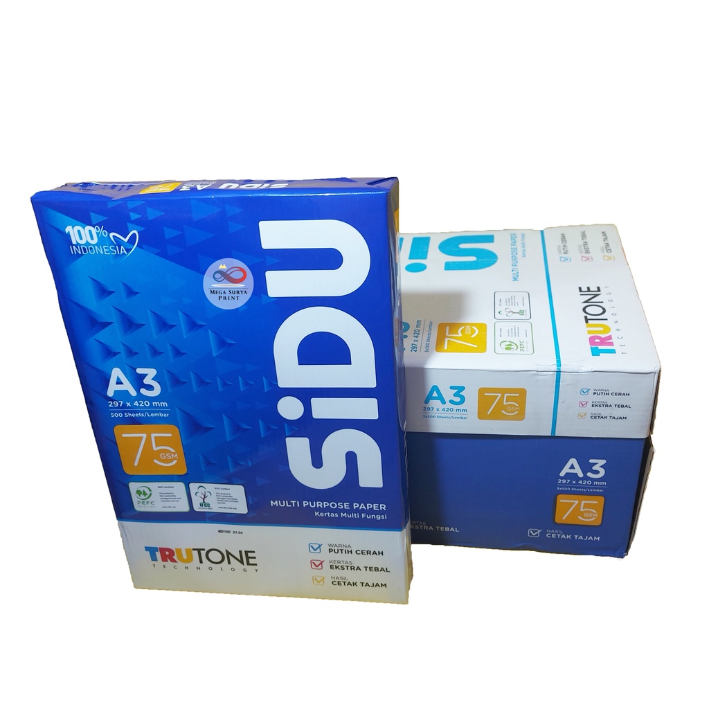 

SIDU Kertas hvs A3 75gr