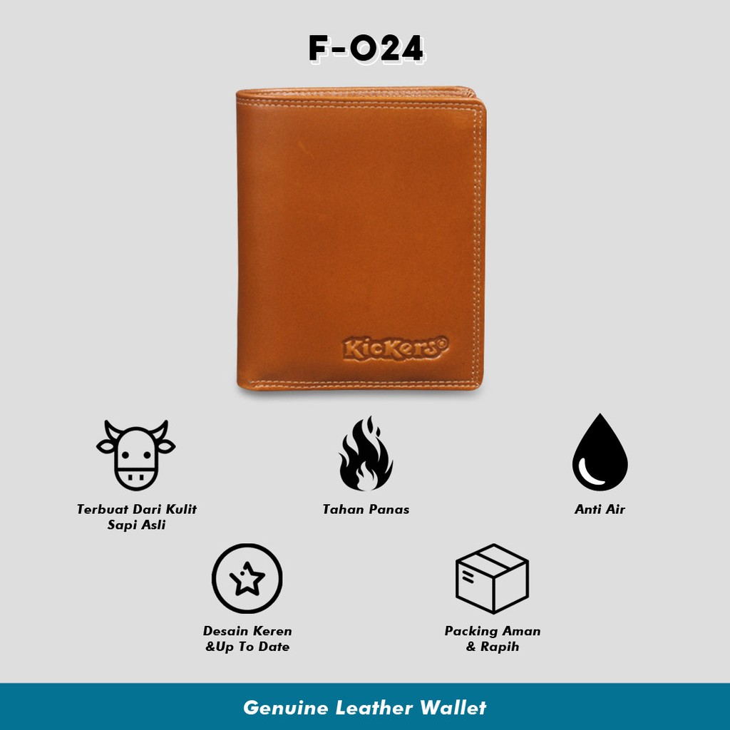 F024 kickers DOMPET LIPAT KULIT SAPI ASLI 100% PREMIUM