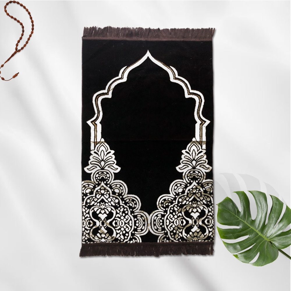 Sajadah turky tebal halus dan embut Albeit Floral Lebar Simple Ukuran -+ 70 x 110 cm