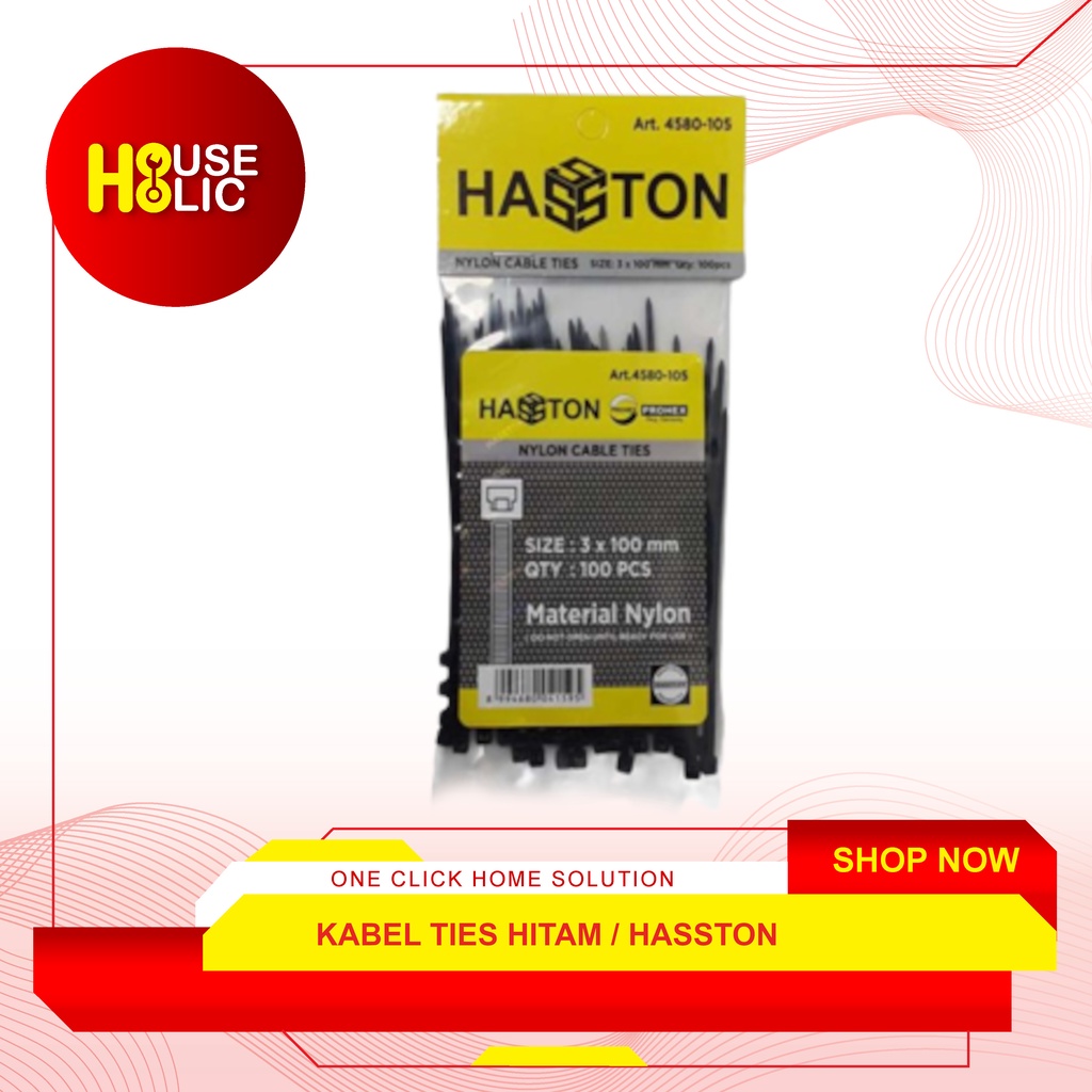 Nylon Cable Ties 10 Cm / Kabel Tie Cabel Tis 10cm / Klip Kabel Hasston