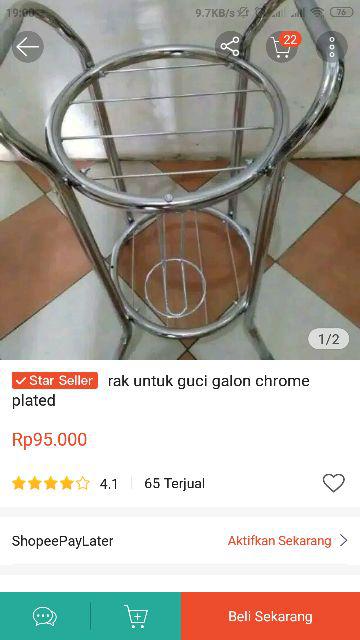 Rak Untuk Guci Galon Chrome Plated