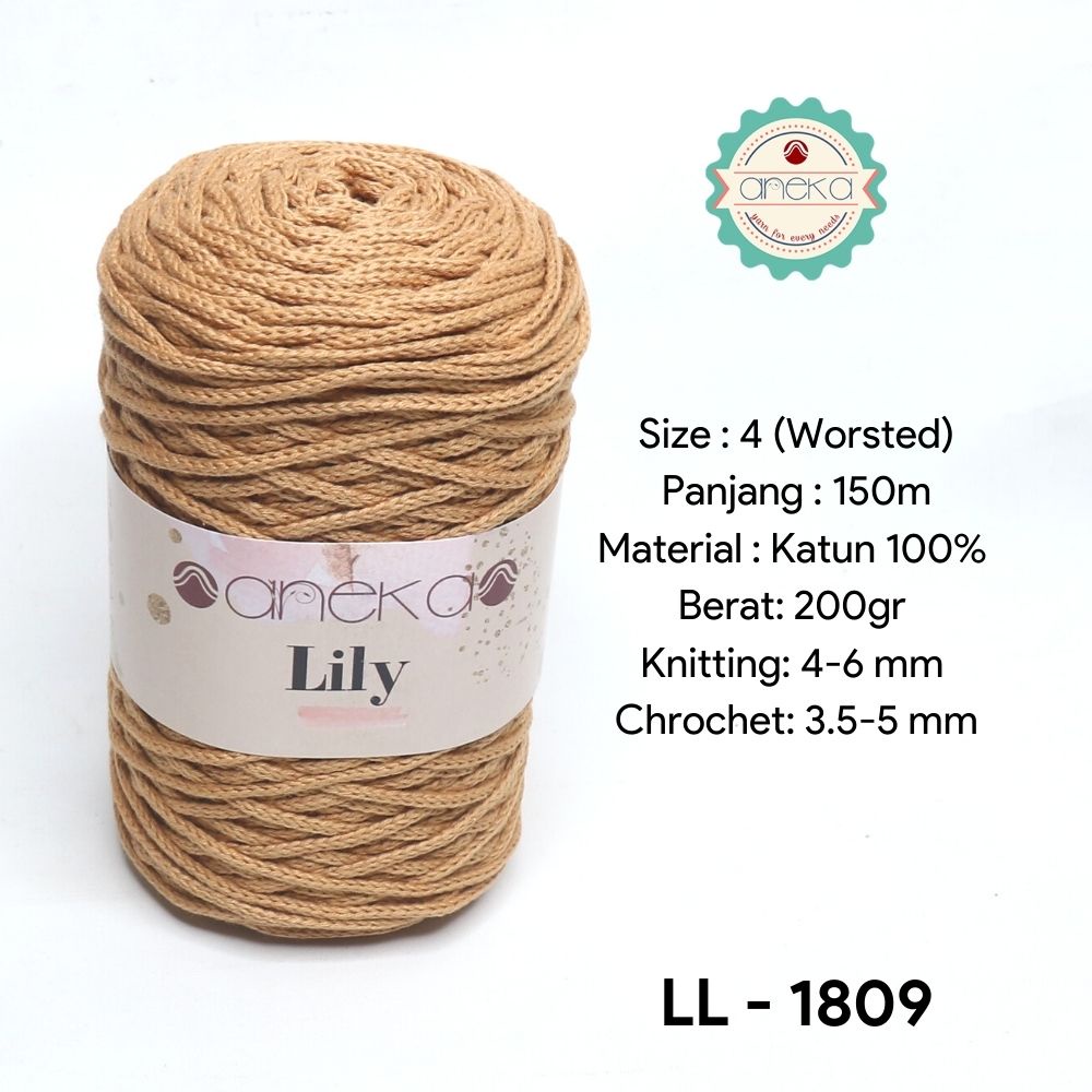 Benang Rajut Lily / Lili / Tambang / Macrame Cotton Rope Yarn - 1809