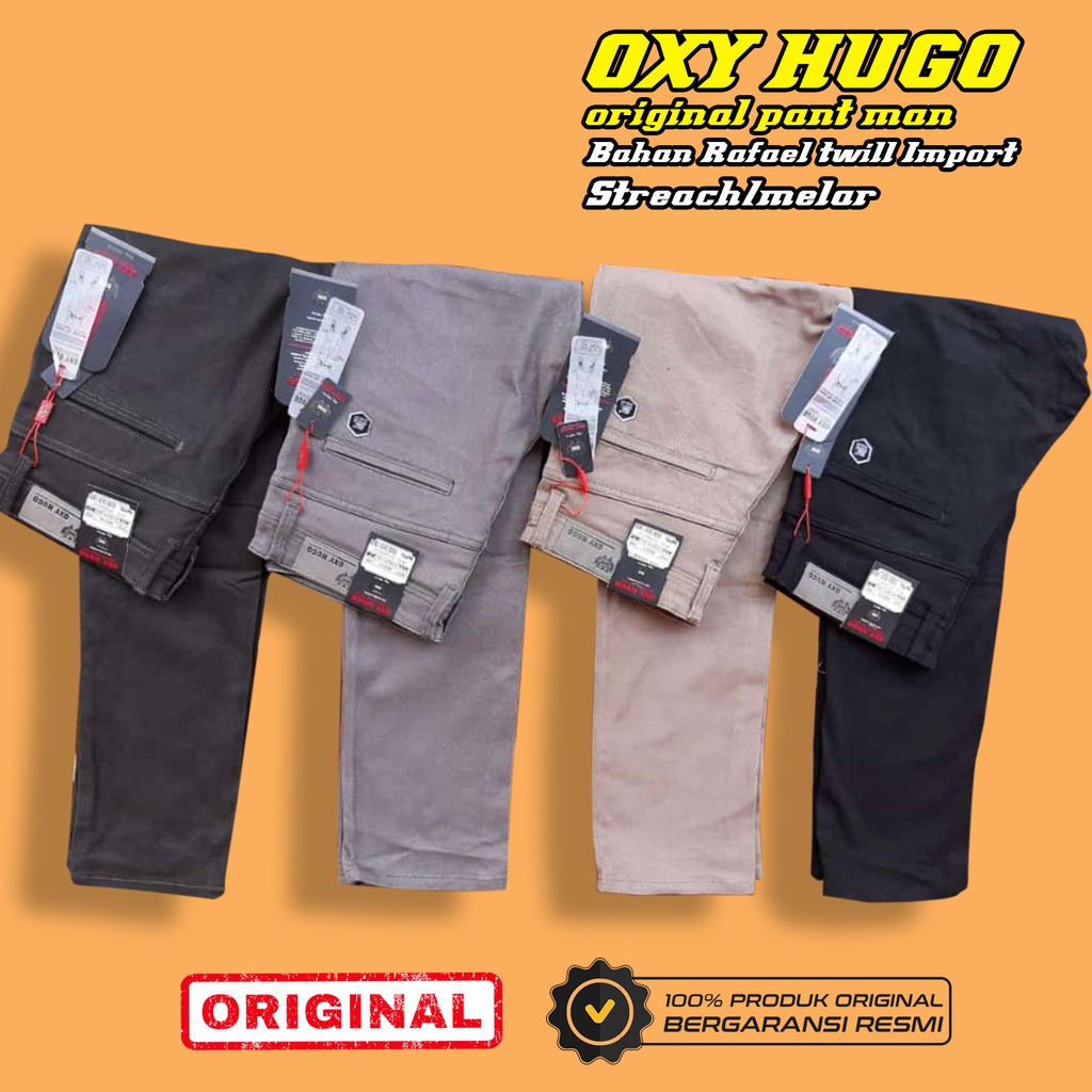 OXY HUGO ORIGINAL - Celana Pria original streach melar celana slimfit original