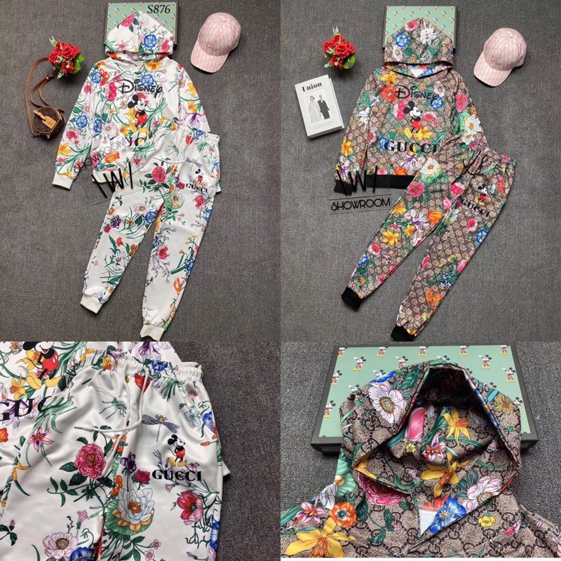 Setelan Gucci Mickey hoodie