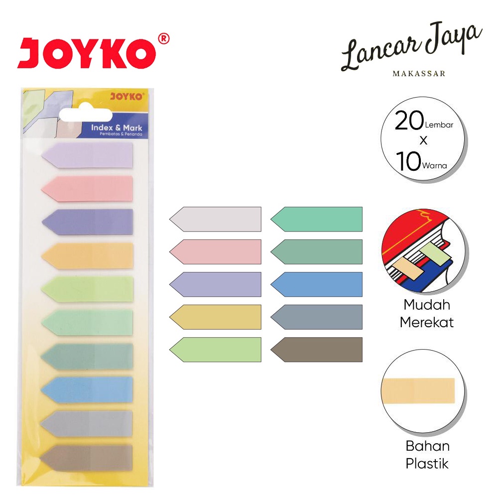 

Index Mark Penanda Pembatas Joyko IM-63 Plastik 10 Warna / Colours