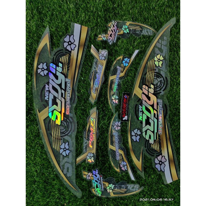 STRIPING TRANSPARAN SCOOPY NEW HOLOGRAM LIST GOLD