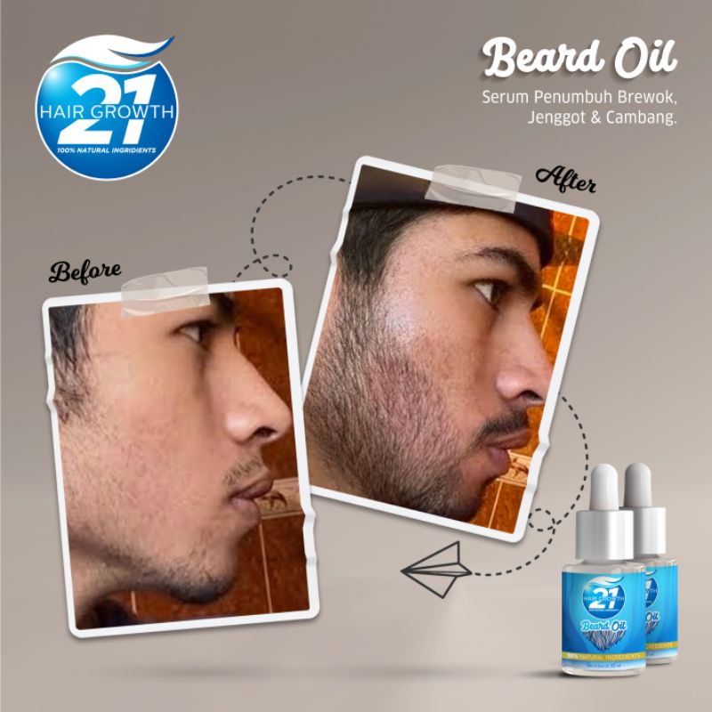 Beard Oil 21H - Penumbuh Brewok - Jenggot - Kumis  30 ML