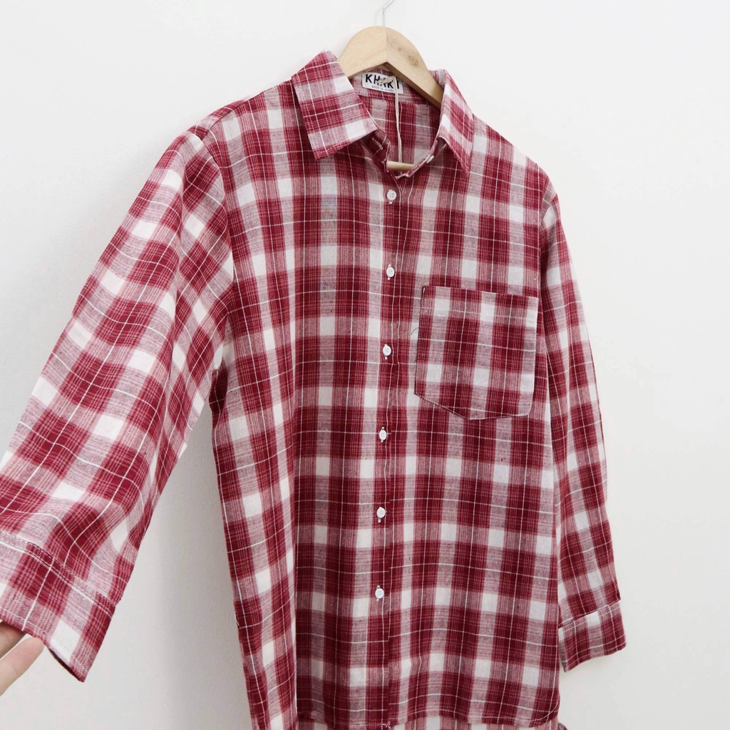 Fiaya flanel hem top - Thejanclothes