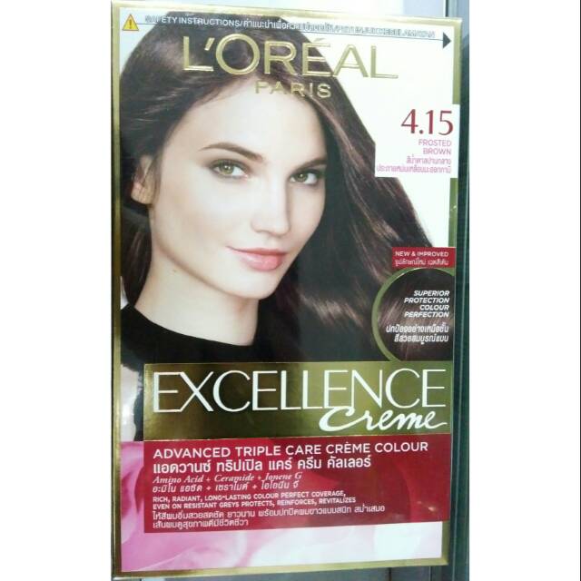  Loreal  Excellence Cat  Rambut  no 4 15 Frosted Brown 