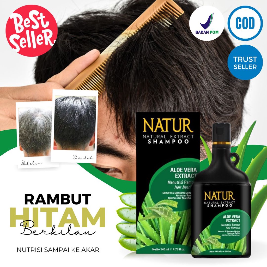 Shampo Natur Untuk Rambut Rontok Parah Dan Kering Aloevera Sampo Aloe Vera Pemanjang Penumbuh Hair L