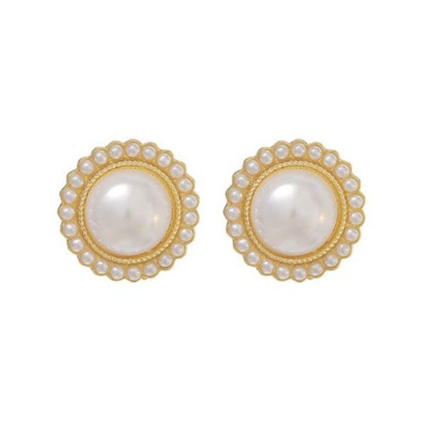 anting s925 mutiara simpel simple pearl earrings jan288(3E2)