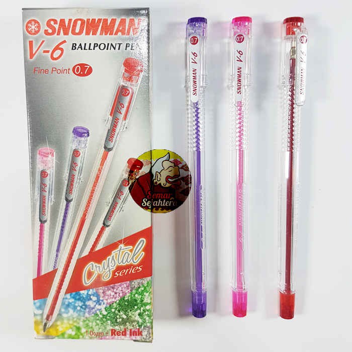 

[PCS] PULPEN SNOWMAN V6 / V-6 CRYSTAL SERIES BALLPOINT PEN*