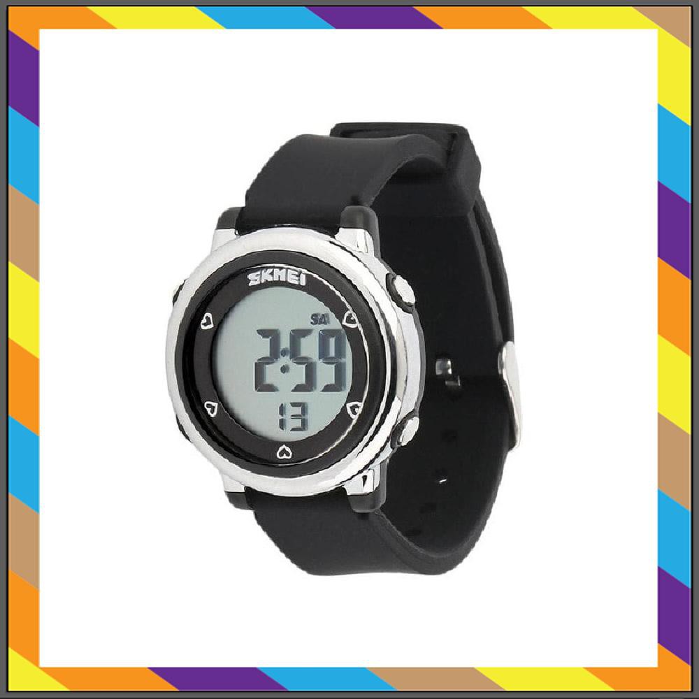 Jam Tangan Kids Wanita Digital SKMEI 1100 Black Water Resistant 50M ja Diskon