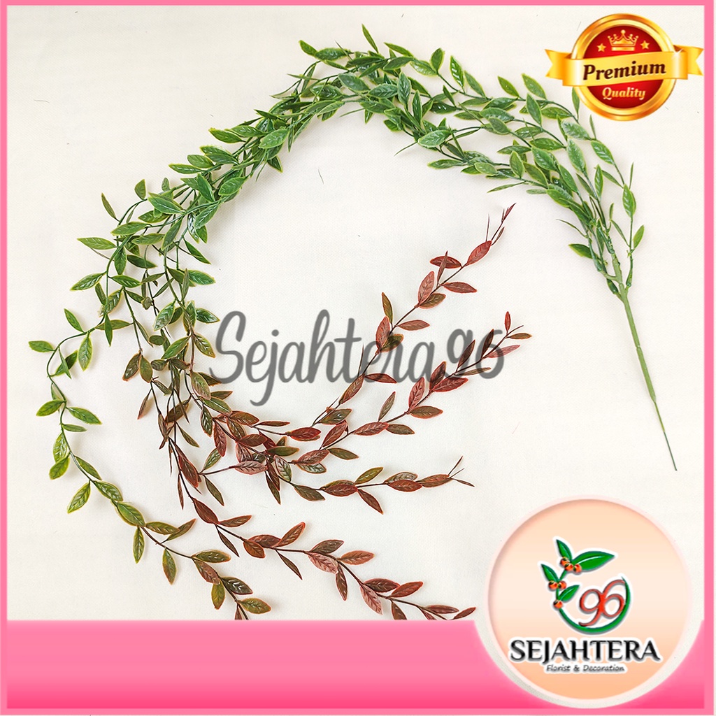 Daun Juntai Likanyu Lee Kwan Yu Plastik Artificial - Tanaman Gantung Hias Dekorasi Taman Pelaminan