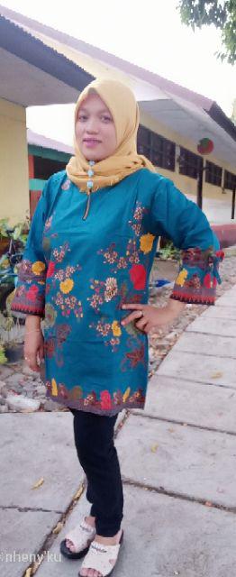 Tunik Batik Motif Seragam Batik Dianputri Baju Batik Wanita