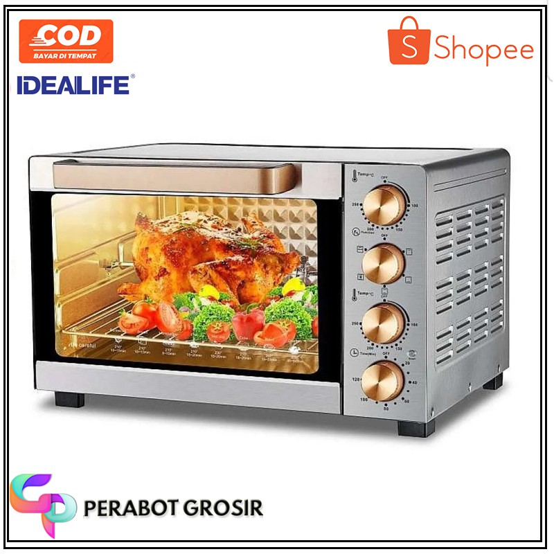 OVEN IDEALIFE IL 335 Oven Listrik Kapasitas Besar 35 L JUMBO