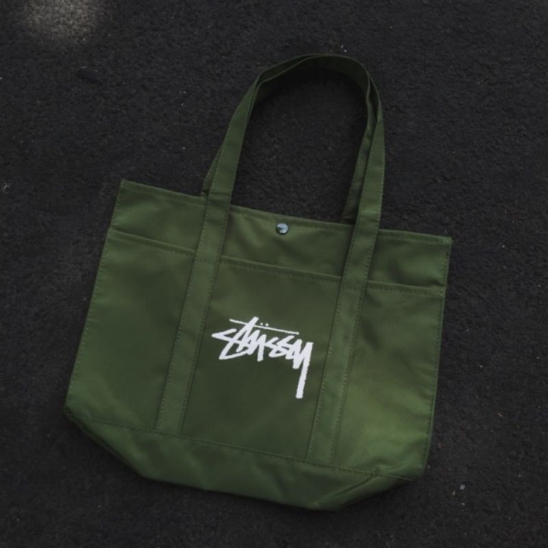 Totebag Stussy Green Military Japan Appendix