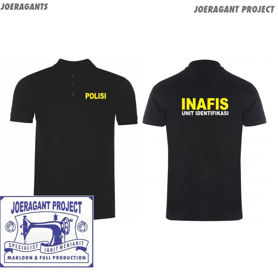 poloshirt polisi inafis / baju kerah inafis unit identifikasi joeragants