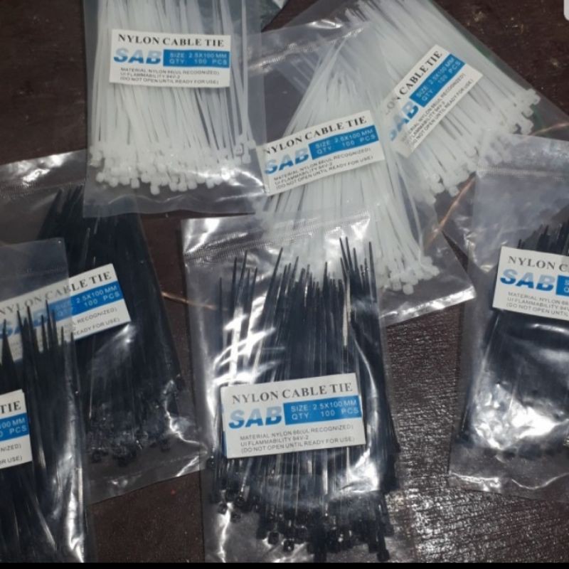 Tali Kabel tie Pengikat Bahan Plastik untuk Tanaman merambat 10 cm / kabel ties