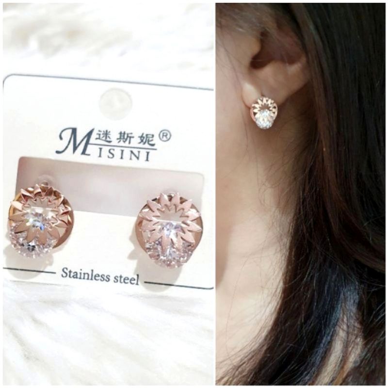 Anting Titanium asli 282 Premium Quality Anti Karat Anti Alergi Anting Stainless steel Ori At301