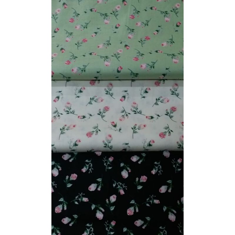 Jual Bahan Kain Katun Jepang Catoon Japan Desain Motif Bunga Mawar Cantik Shopee Indonesia