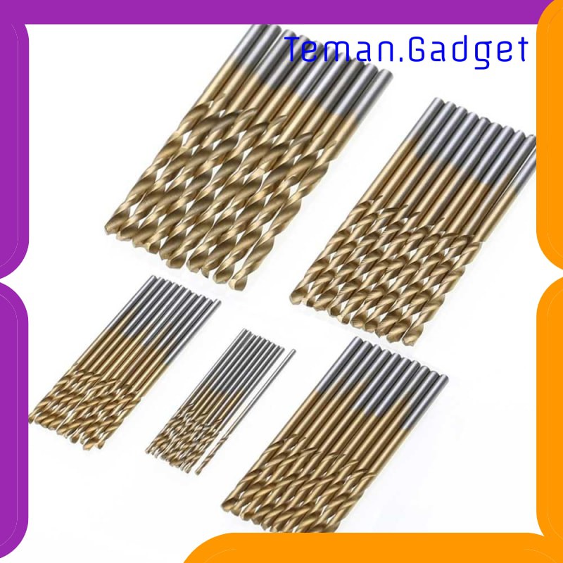 TG-DE175 Mata Bor Power Drill Bits Titanium Coated 50PCS