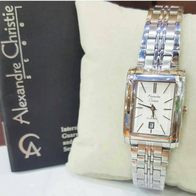 Jam Tangan Alexandre Christie AC8408 Wanita Original Silver Steel