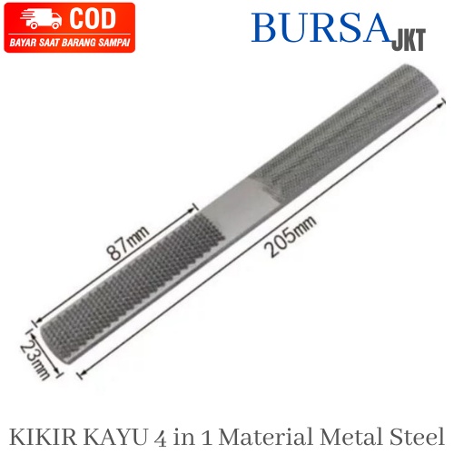 MINI KIKIR KAYU 4IN1 STEEL PORTABLE METAL SISI HALUS DAN KASAR PORTABLE WOOD CARVING 8 INCH