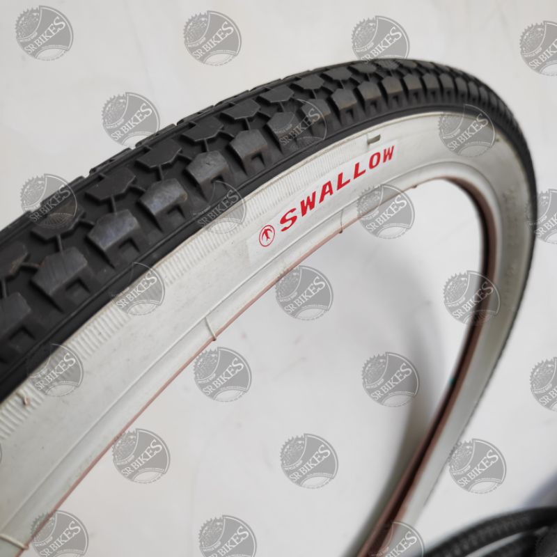 Ban Luar Sepeda 26 x 1.75 (42-559) HITAM PUTIH. SWALLOW DELI TIRE