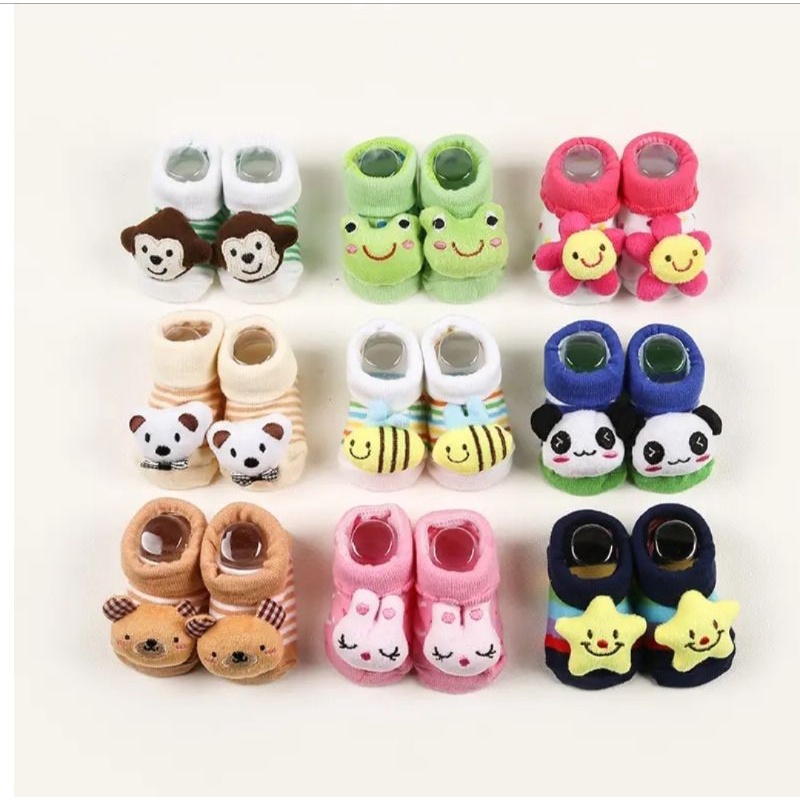 [BISA COD] KAOS KAKI BABY BONEKA 0-12 Bulan / Kaos kaki Boneka Mika TERMURAH