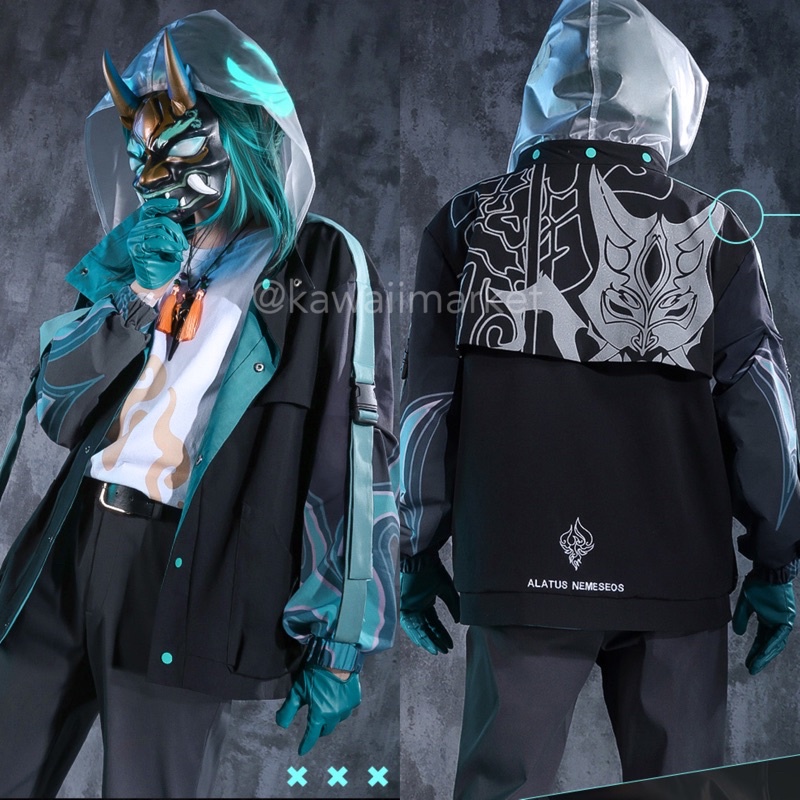 Xiao Genshin Impact Jacket Cosplay Games Jaket Anime Jepang GenshinImpact