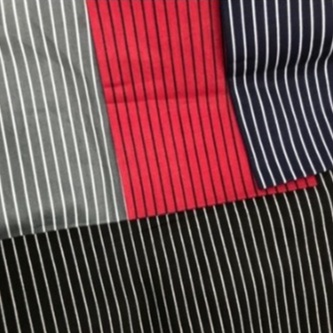 Kain Katun Jepang Motif Garis Stripes Salut Hitam Putih Besar Lebar 150