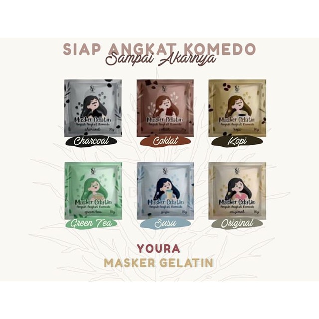Masker Youra gelatin komedo