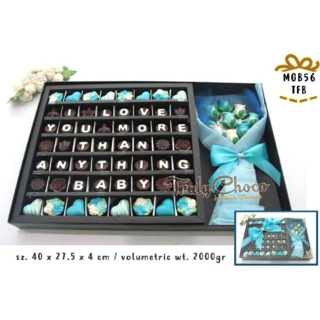 

Hadiah special coklat trulychoco cantik dengan bunga cantik
