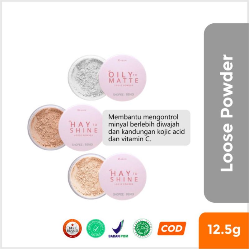 loose powder /bedak tabur free sexy glam matte mini
