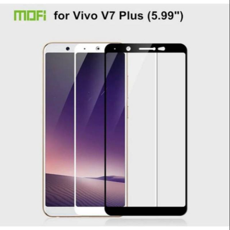 tempered glass/Anti gores kaca full type hp Vivo V7+/V7 plus/y79