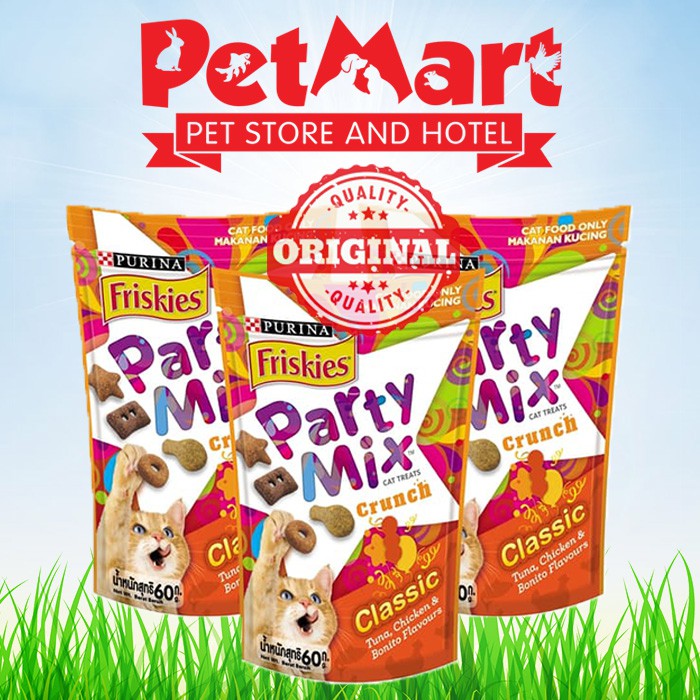 Jual MAKANAN KUCING FRISKIES PARTY MIX CAT TREAT CLASSIC 60GR Indonesia