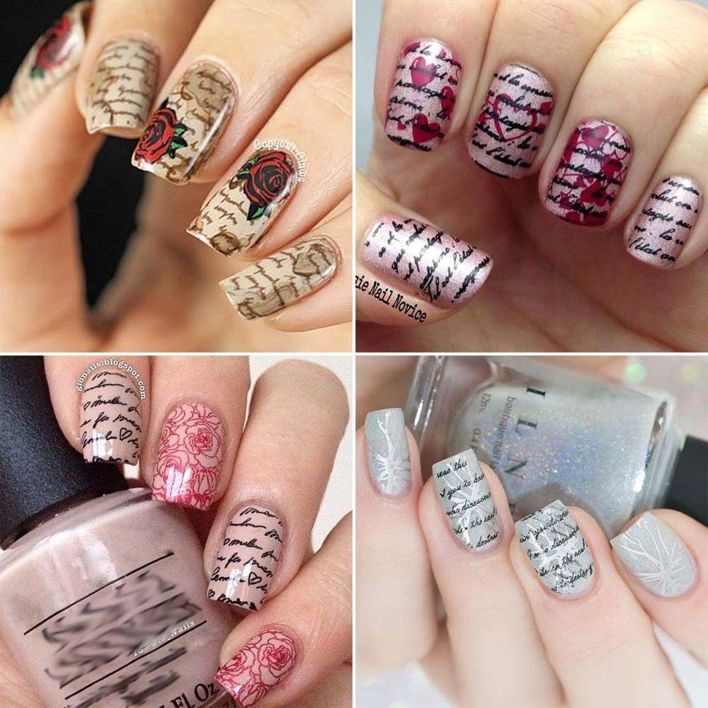 Mxbeauty Stiker Kuku Laser Fashion 10 Pcs Bunga Nail Art Dekorasi Manicure Garis Geometris Transfer Air Stiker