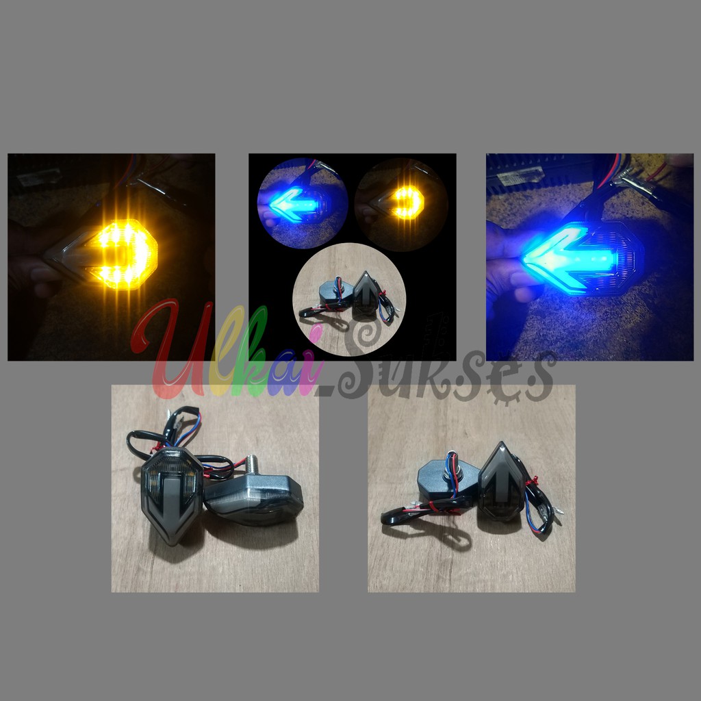 Lampu Sen Panah Mini Model Panah 2 Cahaya Murah(039 Cahaya Biru Dan Kuning) Lampu Variasi Motor Lampu Fariasi Motor Lampu Sen Motor Variasi Lampu Sen Variasi Lampu Belakang Motor Variasi Lampu Motor Custom