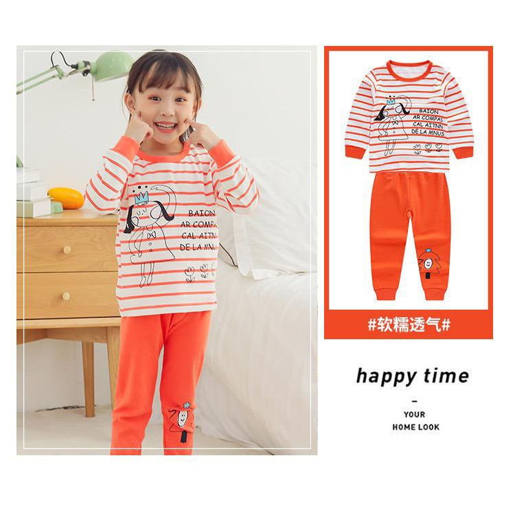 Piyama anak import setelan baju tidur anak lengan panjang 3 4 5 6 7 8 9 10 tahun