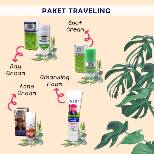 Paket Skincare Travel Kit Whitening Cream New Topsyne Krim Pemutih Wajah Pelembab Wajah