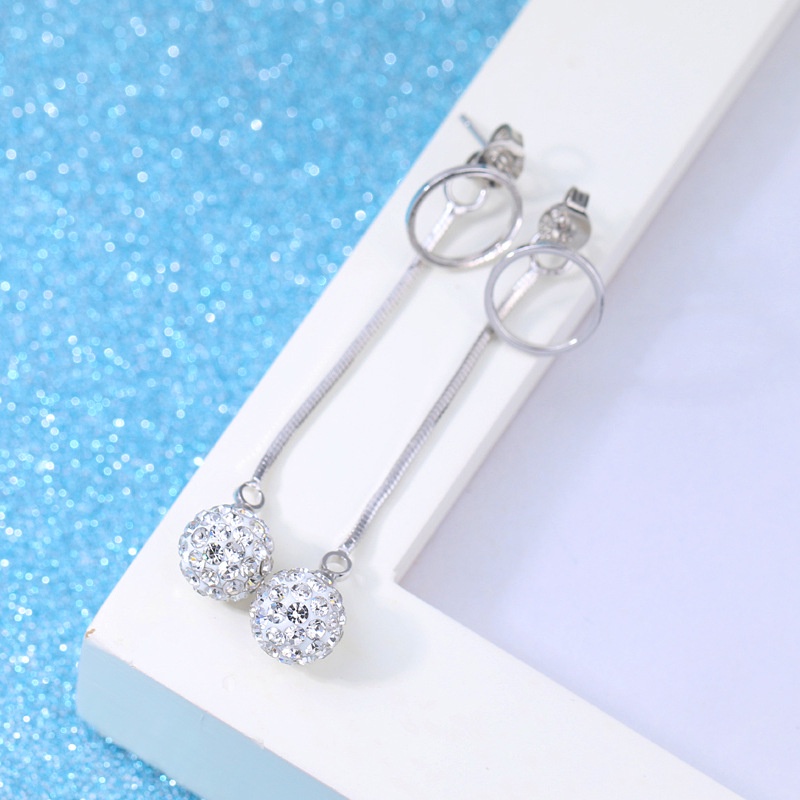 Anting Perak 925 Wanita Bulat Anting-Anting Mutiara Perhiasan Fashion